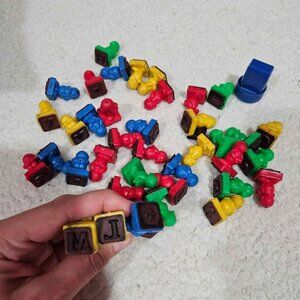 Huge Lot of 35+ Vintage Letter and Number Stamps Vintage Toys